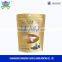 Organic kraft stand up zip pouch paper resealable food bag with window
