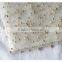 New Arrival Transparent Tulle Soft Beige Net Fabric With Gold Beads for Girl's Dress