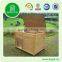 Wooden outdoor dog house with patio