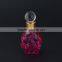Various colors glass bottles for essential oil empty flower shaped glass perfume bottle with glass stopper