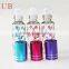 Pocket sized 8ml empty refillable glass roll on deodorant bottle with aluminum cap for cosmetic essential oil