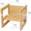 3 in 1 Children's Multifunctional beech wood kids table and chairs set of 2 also can as nest coffee table table and chair