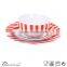 Red stripes crockery cereal bowl