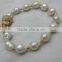 New design 9-10mm baroque freshwater pearl bracelet