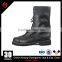 full grain leather military boots with zippers and one bukle