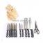 13pcs stainless steel kitchen knife kit for kitchenware pp full tang handle