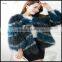 New arrival Winter Women Raccoon Fur coat Short Fur jackets With Knit Fabric