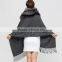 CX-B-P-53B Tassels Decoration Women's Fashion Fox Fur Trim Pashmina Shawl