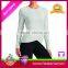 Blank raglan long sleeve wholesale woman gym sport t shirt