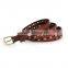 Authentic Leather Belts Western Beaded Belts Soft Leather Belts Brown