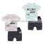 Wholesale 100% cotton summer baby boy clothing set kids clothes set
