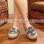 abstract women homemade linen sandals comfortable fisherman shoe folk slippers/Chinese ethnic flavor casual linen shoes