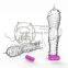 TPR Extender Crystal Sex Toy Penis Sleeve for Men