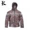 Wholesale camouflage hunting waterproof softshell jacket