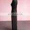 Simple See Through Side Full Length Lace Patterns Lady Evening Dress Long Sleeve