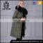Fashionable design khaki hooded parka jacket womens