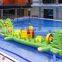 HI hot pool jumping inflatable water obstacle course swimming pool floating crocodile water park