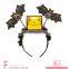 Plastic bat pattern black headdress halloween party accessories headband