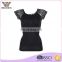 Slim body nylon lace short sleeves seamless shaper sexy camisole