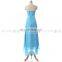 Instock Simple Chiffon Hi-Lo Sweetheart party dress Strapless Sequin Lace-up Cocktail Dress