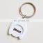 Plastic trolley token Keyring with printed logo