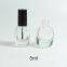 5ml 8ml 10ml 12ml 15ml Transparent Clear Empty Nail Polish Bottle with Black Cap Glass Bottle with Brush