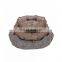 Factory Wholesale Coarse Relax Comfortable Round Linen Dog Bed