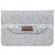 13.3 Inch light grey color Felt Laptop sleeve with customized logo