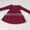 Hot Sales Kids Girls Dresses Baby Ribbed Long Sleeve Dress Smoking Ribbed Cotton Dress