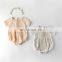 Infants & Toddler Clothes Short Sleeve Lace Edge Princess Bamboo Cotton Baby Party Romper