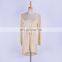 Women Summer Knitted Beach Dress Hollow Out Flare Sleeve Crochet Asymmetric Drawstring Waist Robe Femme 10colors