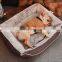 Durable Pet Bed Machine Washable Medium Dog Bed Comfortable Plush Puppy Pet sofa