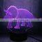 Triceratops 3D LED Lamp dinosaur fans gifts movie Figure Light Colorful Decorative Night Light Kid Christmas Boy teenager Gift