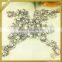 Handmade embroidery design beaded applique neck trims for weeding dress FHA-040