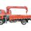 mobile self loading flatbed truck with 8 ton knuckle boom crane