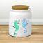 New Factory custom design small mini decorative ceramic week stash jar with cork lid