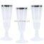Hard Plastic Clear Disposable Drinkware Wine Glass Champagne Flutes