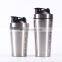 Wholesale Custom Logo Stainless Steel Sport Shakers Cups Gym Fitness Protein Shaker Water Bottle With Blender