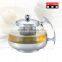 glass teapot with stainless steel , home glass teapot