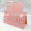 New Arrival Unique Laser Cutting Pink Color Table Name Card for Wedding