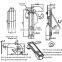 MS729  Cabinet panel lock french door security lock
