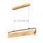 Office Corridor Continuous Lighting System Suspended Linear Pendant Light Wood Hanging Lamp