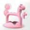 Cute Safety wholesale Funny bpa free Teethers rattle Silicone Toys Natural Giraffe Baby Teether