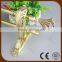 Extendable effection metal curtain pole with gold finished