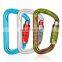 Aluminum Carabiner 30KN D type Triple Locking Carabiner For Rock Climbing Aluminum Snap Hook S7111TN3