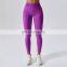 Wrinkle High Waisted Sports Leggings Women Custom Logo Gym Pants Without Front Line