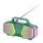 Multi Speakers Am Fm Radio Emergency Alert Led Light Rechargeable Hand Crank Power Bank Bt Speaker