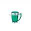 Reusable Inner stainless steel outer plastic coffee cup with handle