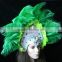 Green Ostrich Feather with Princess Headdress, Indian Headdress
