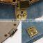 2016 Direct Wholesale new trend Genuine leather & bags handbag with jean for woman